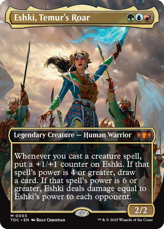 Image for Eshki, Temur's Roar (Borderless) (3) (Commander: Tarkir: Dragonstorm) - Magic: The Gathering