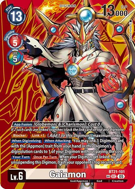 Image for Gaiamon (SP) (BT21-101 SEC) (World Convergence) - Digimon Card Game