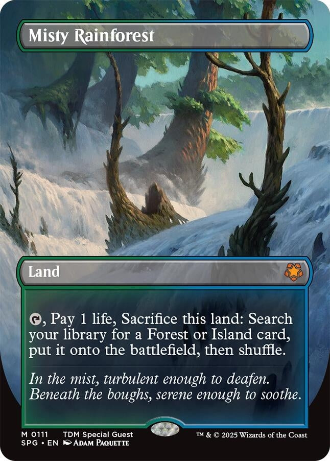 Image for Misty Rainforest (Borderless) (111) (Special Guests) - Magic: The Gathering