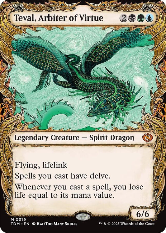 Image for Teval, Arbiter of Virtue (Showcase) (319) (Tarkir: Dragonstorm) - Magic: The Gathering