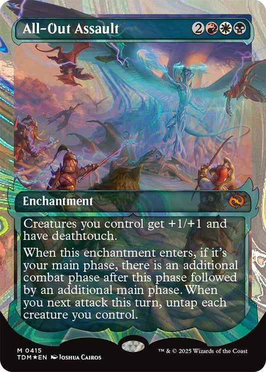 Image for All-Out Assault (Showcase) (Halo Foil) (415) (Tarkir: Dragonstorm) - Magic: The Gathering