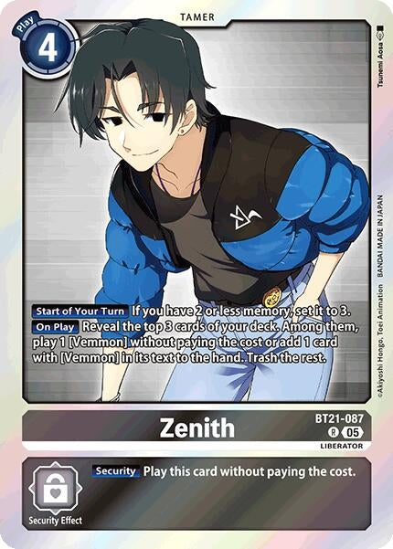 Image for Zenith (BT21-087 R) (World Convergence) - Digimon Card Game