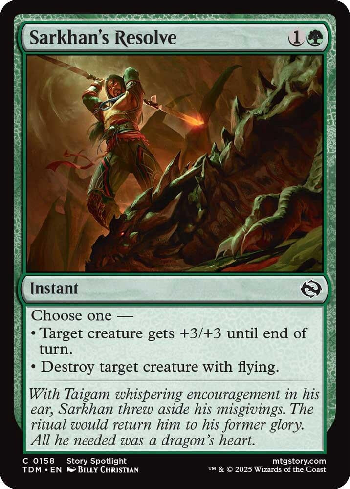 Image for Sarkhan's Resolve (158) (Tarkir: Dragonstorm) - Magic: The Gathering