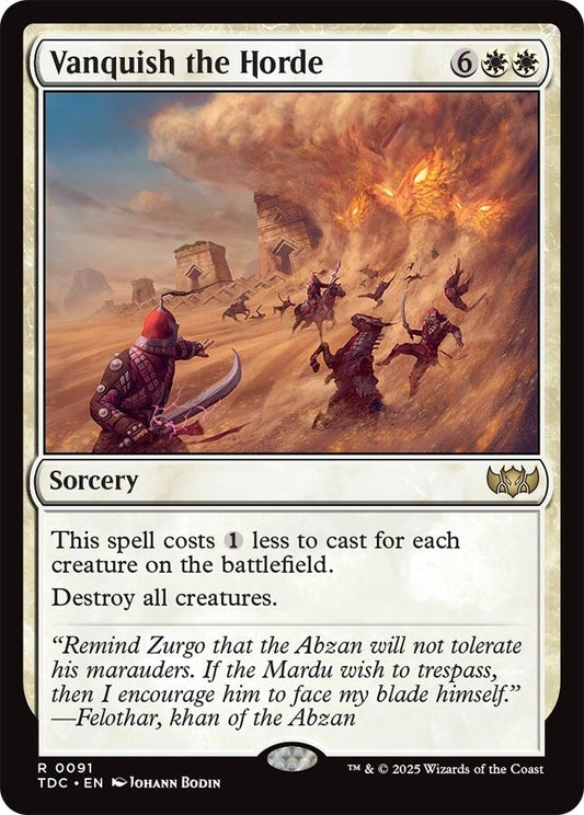 Image for Vanquish the Horde (91) (Commander: Tarkir: Dragonstorm) - Magic: The Gathering