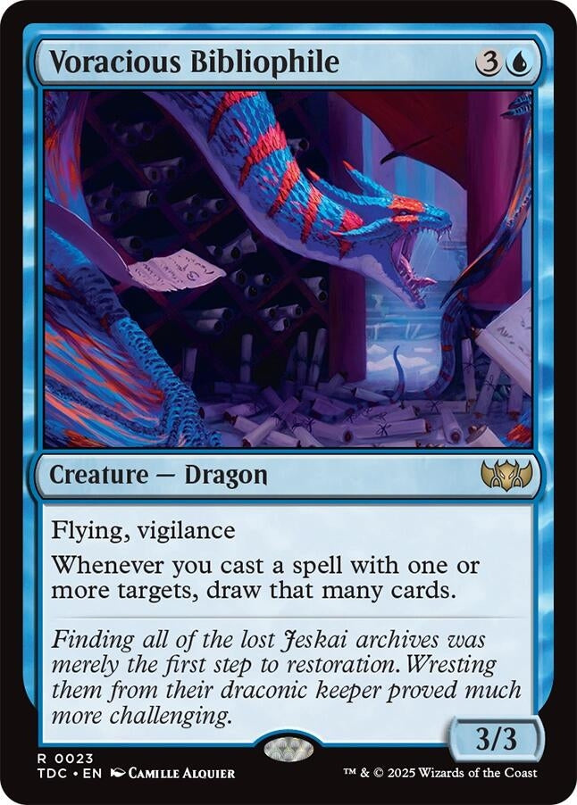 Image for Voracious Bibliophile (23) (Commander: Tarkir: Dragonstorm) - Magic: The Gathering