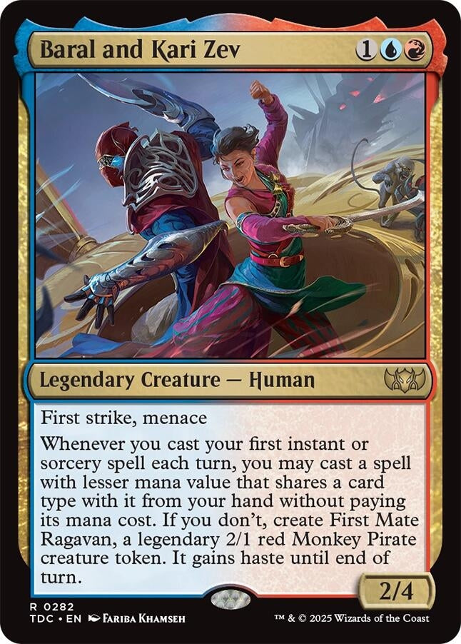 Image for Baral and Kari Zev (282) (Commander: Tarkir: Dragonstorm) - Magic: The Gathering