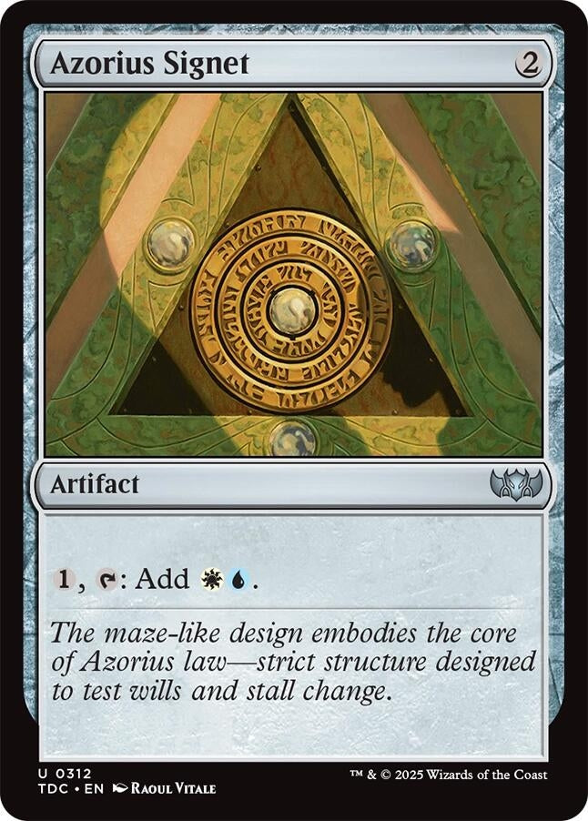 Image for Azorius Signet (312) (Commander: Tarkir: Dragonstorm) - Magic: The Gathering