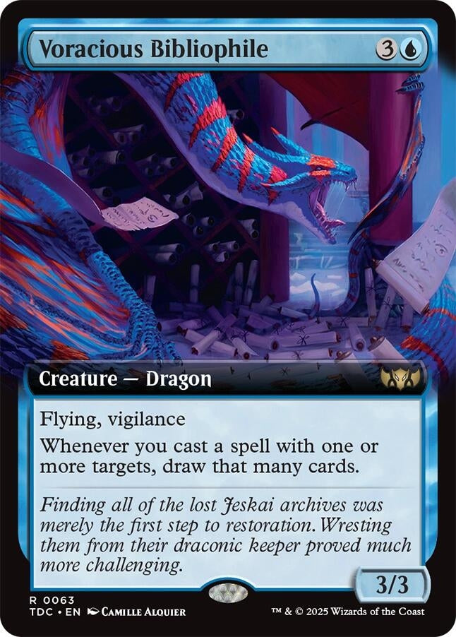 Image for Voracious Bibliophile (Extended Art) (63) (Commander: Tarkir: Dragonstorm) - Magic: The Gathering