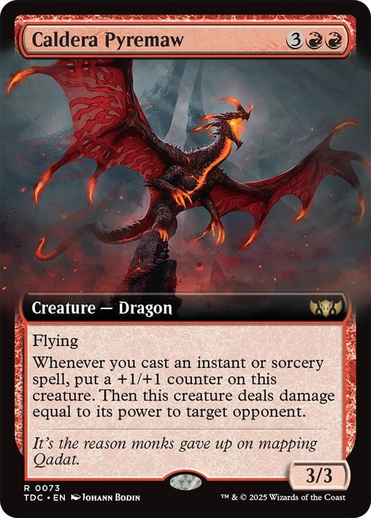 Image for Caldera Pyremaw (Extended Art) (73) (Commander: Tarkir: Dragonstorm) - Magic: The Gathering