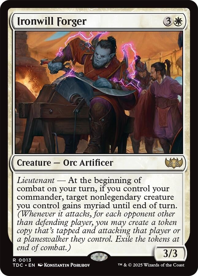 Image for Ironwill Forger (13) (Commander: Tarkir: Dragonstorm) - Magic: The Gathering
