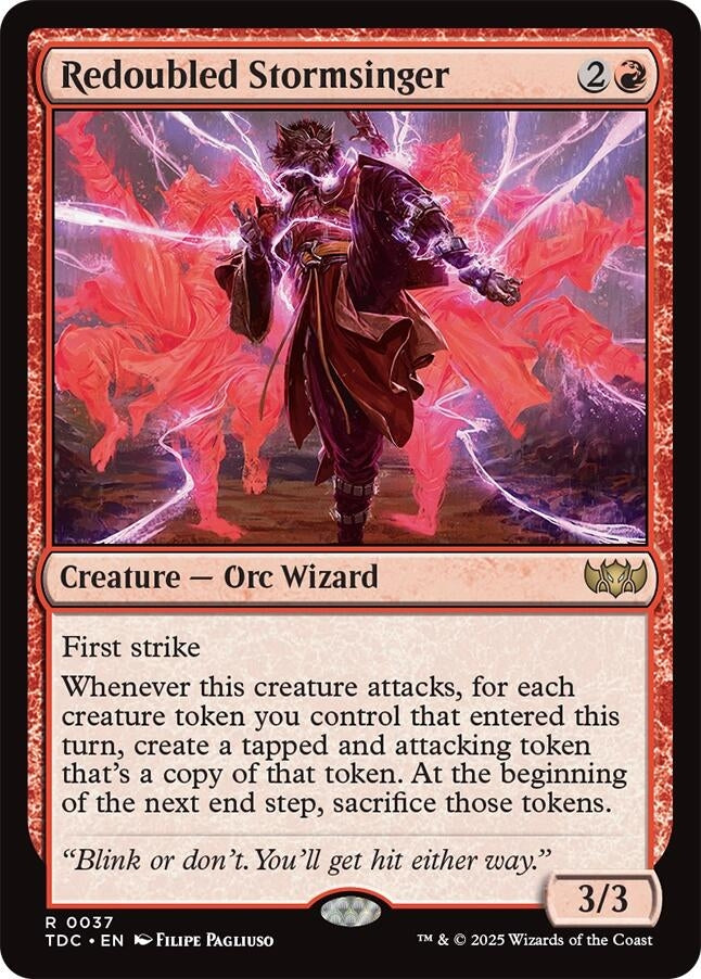 Image for Redoubled Stormsinger (37) (Commander: Tarkir: Dragonstorm) - Magic: The Gathering