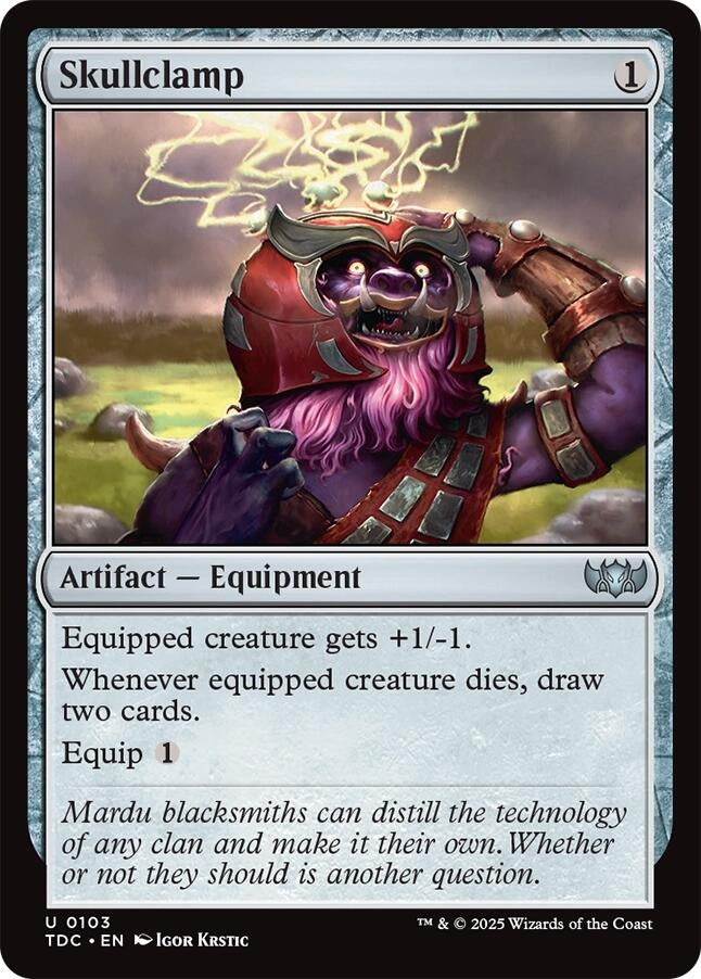 Image for Skullclamp (103) (Commander: Tarkir: Dragonstorm) - Magic: The Gathering