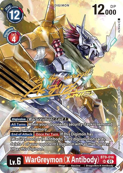Image for WarGreymon (X Antibody) (Rare Pull) (BT9-016 SR) (World Convergence) - Digimon Card Game