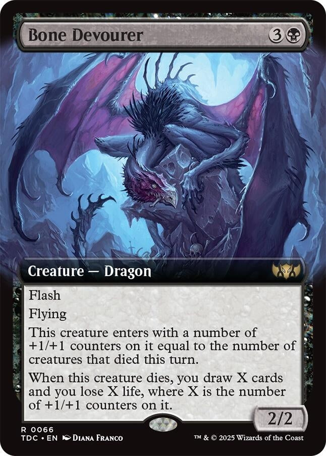 Image for Bone Devourer (Extended Art) (66) (Commander: Tarkir: Dragonstorm) - Magic: The Gathering