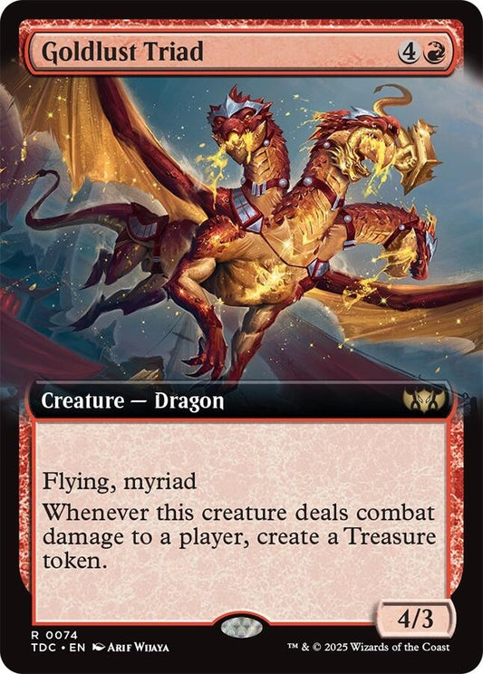 Image for Goldlust Triad (Extended Art) (74) (Commander: Tarkir: Dragonstorm) - Magic: The Gathering