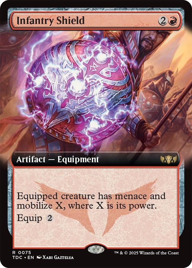 Image for Infantry Shield (Extended Art) (75) (Commander: Tarkir: Dragonstorm) - Magic: The Gathering