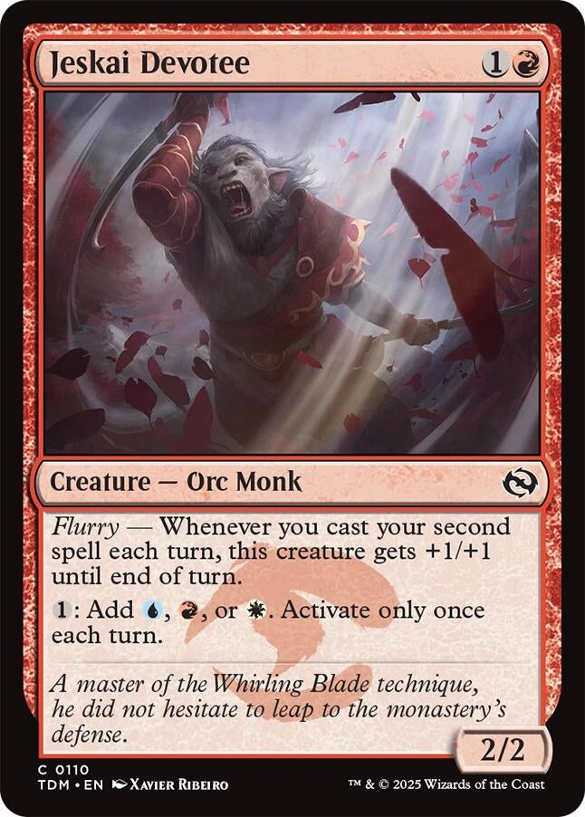 Image for Jeskai Devotee (110) (Tarkir: Dragonstorm) - Magic: The Gathering