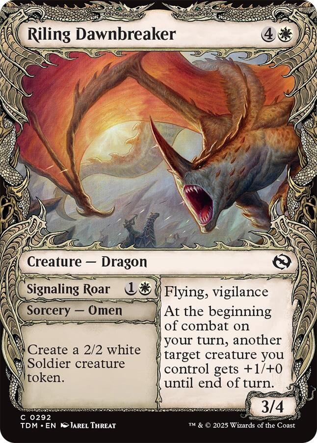 Image for Riling Dawnbreaker (Showcase) (292) (Tarkir: Dragonstorm) - Magic: The Gathering