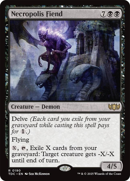 Image for Necropolis Fiend (190) (Commander: Tarkir: Dragonstorm) - Magic: The Gathering