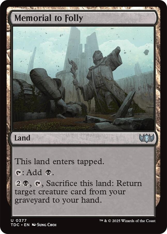 Image for Memorial to Folly (377) (Commander: Tarkir: Dragonstorm) - Magic: The Gathering