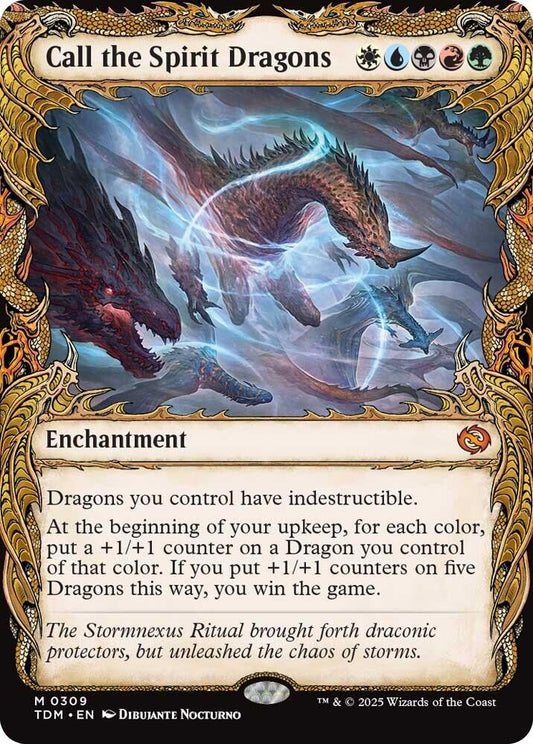 Image for Call the Spirit Dragons (Showcase) (309) (Tarkir: Dragonstorm) - Magic: The Gathering