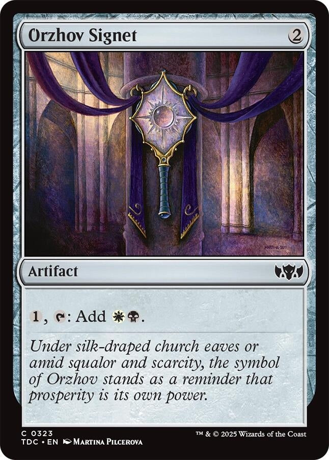 Image for Orzhov Signet (323) (Commander: Tarkir: Dragonstorm) - Magic: The Gathering