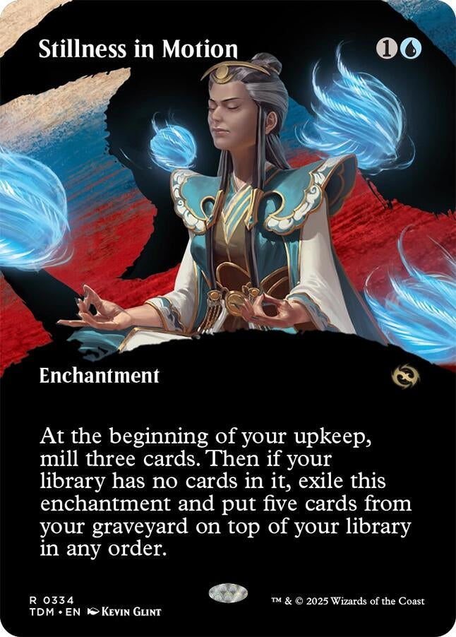 Image for Stillness in Motion (Borderless) (334) (Tarkir: Dragonstorm) - Magic: The Gathering