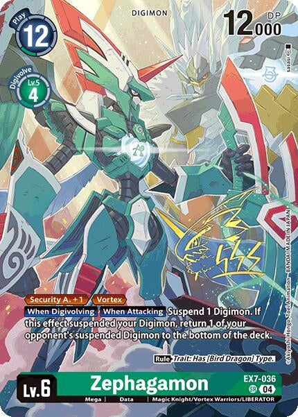 Image for Zephagamon (Rare Pull) (EX7-036 SR) (World Convergence) - Digimon Card Game