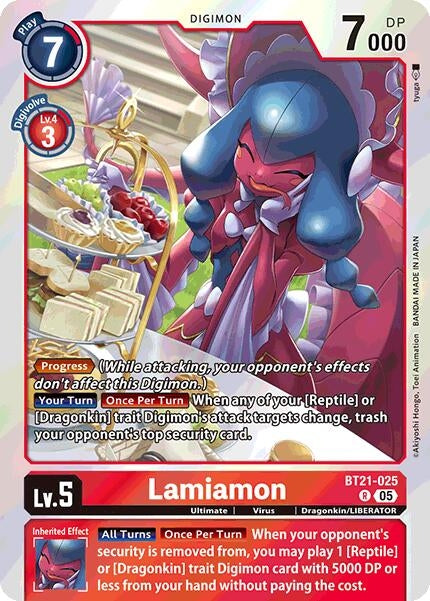 Image for Lamiamon (BT21-025 R) (World Convergence) - Digimon Card Game