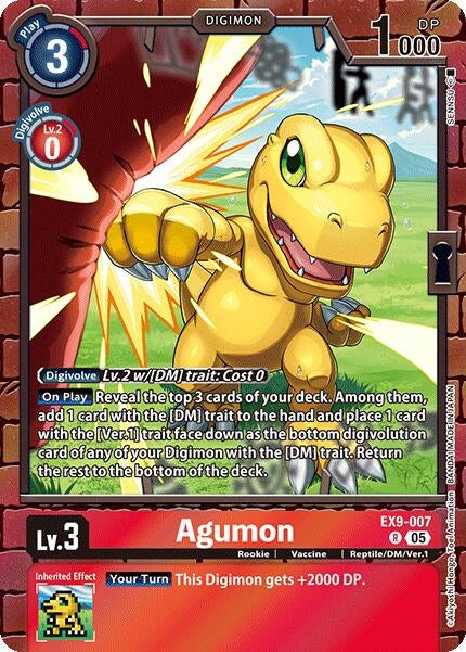 Image for Agumon (EX9-007 R) (Versus Monsters) - Digimon Card Game