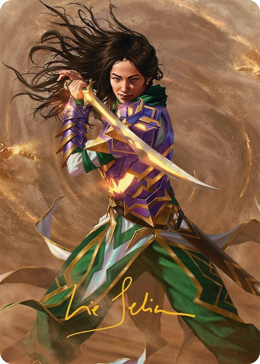 Image for Descendant of Storms Art Card (2/54) (Gold-Stamped Signature) (2) (Art Series: Tarkir: Dragonstorm) - Magic: The Gathering