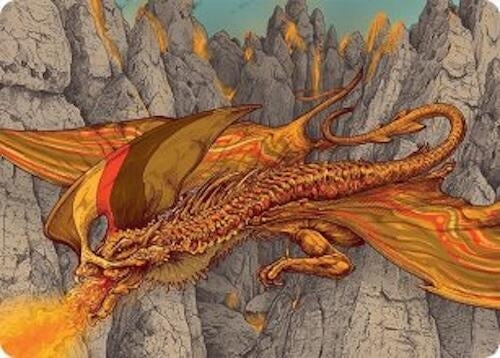 Image for Magmatic Hellkite Art Card (34/54) (34) (Art Series: Tarkir: Dragonstorm) - Magic: The Gathering