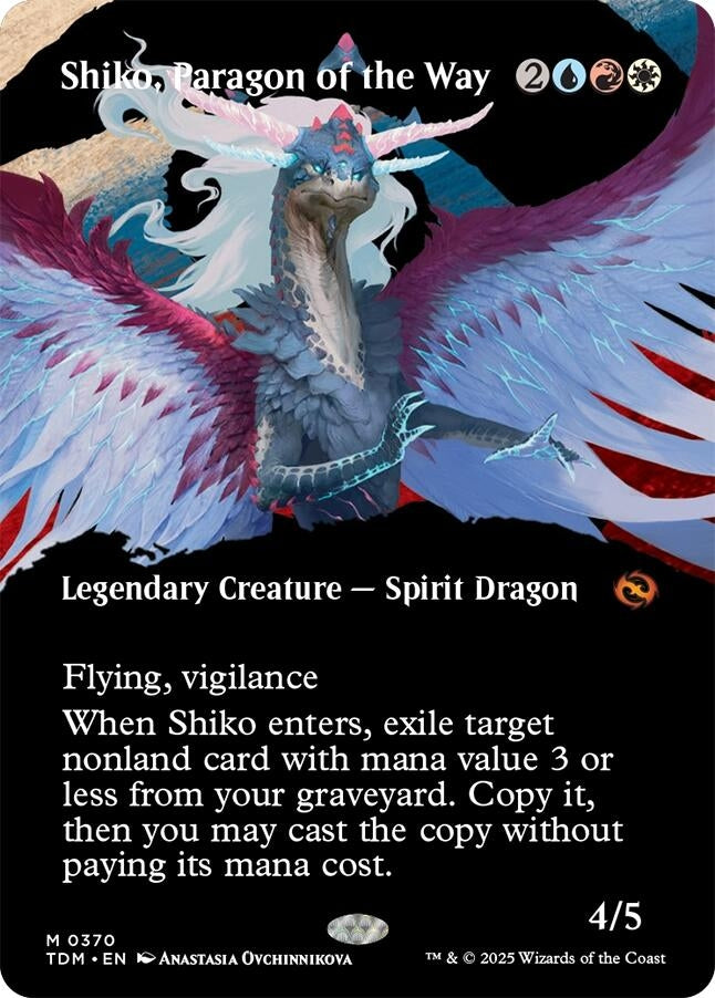 Image for Shiko, Paragon of the Way (Borderless) (370) (Tarkir: Dragonstorm) - Magic: The Gathering