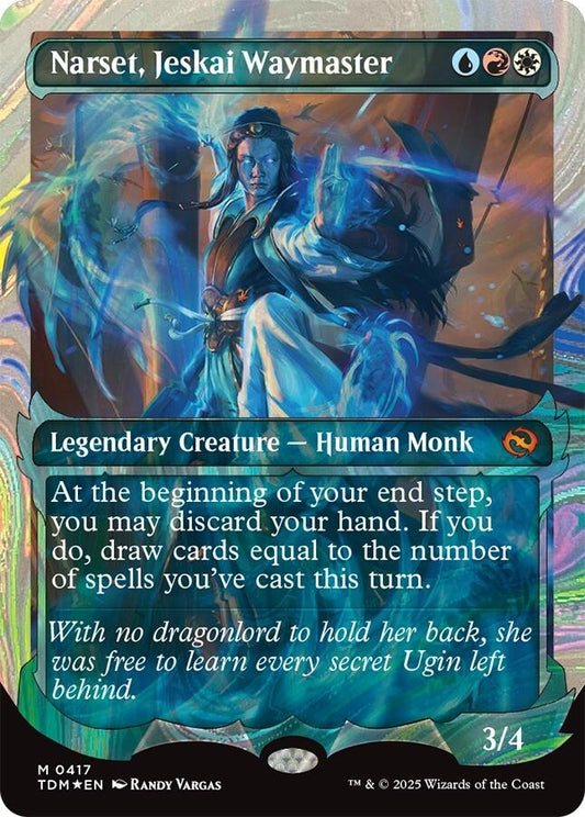 Image for Narset, Jeskai Waymaster (Showcase) (Halo Foil) (417) (Tarkir: Dragonstorm) - Magic: The Gathering