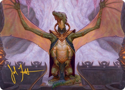 Image for Kheru Goldkeeper Art Card (36/54) (Gold-Stamped Signature) (36) (Art Series: Tarkir: Dragonstorm) - Magic: The Gathering