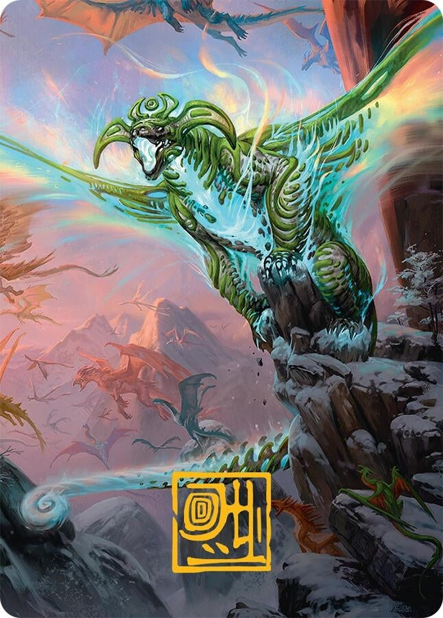 Image for Ureni of the Unwritten Art Card (51/54) (Gold-Stamped Signature) (51) (Art Series: Tarkir: Dragonstorm) - Magic: The Gathering