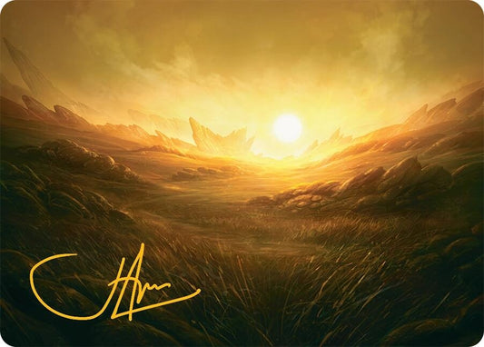 Image for Plains Art Card (31/54) (Gold-Stamped Signature) (31) (Art Series: Tarkir: Dragonstorm) - Magic: The Gathering