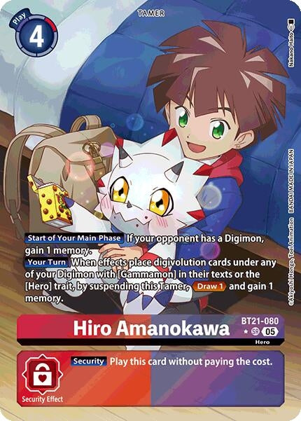 Image for Hiro Amanokawa (Alternate Art) (BT21-080 SR) (World Convergence) - Digimon Card Game