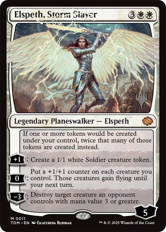 Image for Elspeth, Storm Slayer (11) (Promo Pack: Tarkir: Dragonstorm) - Magic: The Gathering