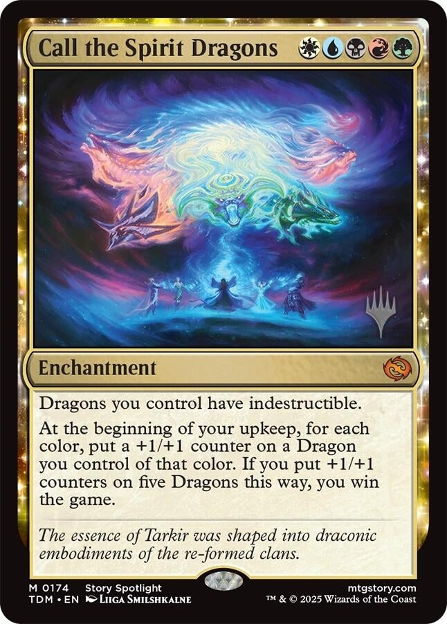 Image for Call the Spirit Dragons (174) (Promo Pack: Tarkir: Dragonstorm) - Magic: The Gathering