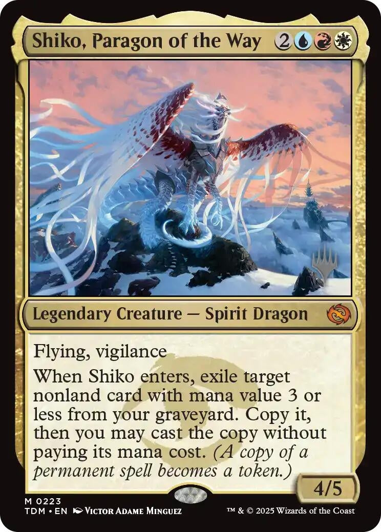 Image for Shiko, Paragon of the Way (223) (Promo Pack: Tarkir: Dragonstorm) - Magic: The Gathering