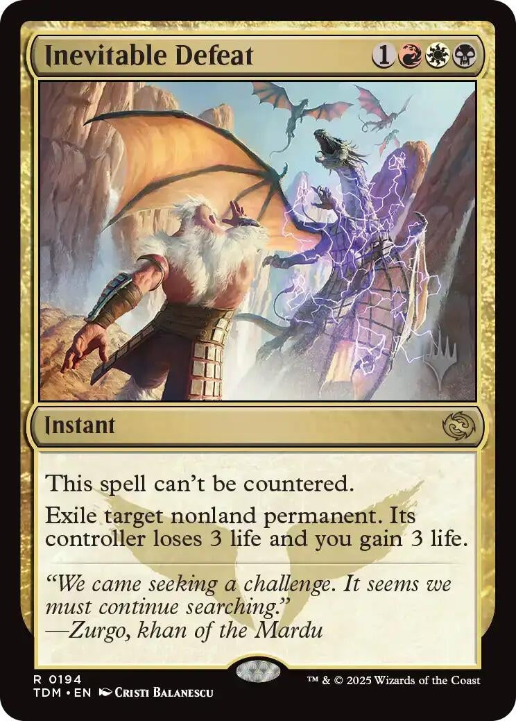 Image for Inevitable Defeat (194) (Promo Pack: Tarkir: Dragonstorm) - Magic: The Gathering
