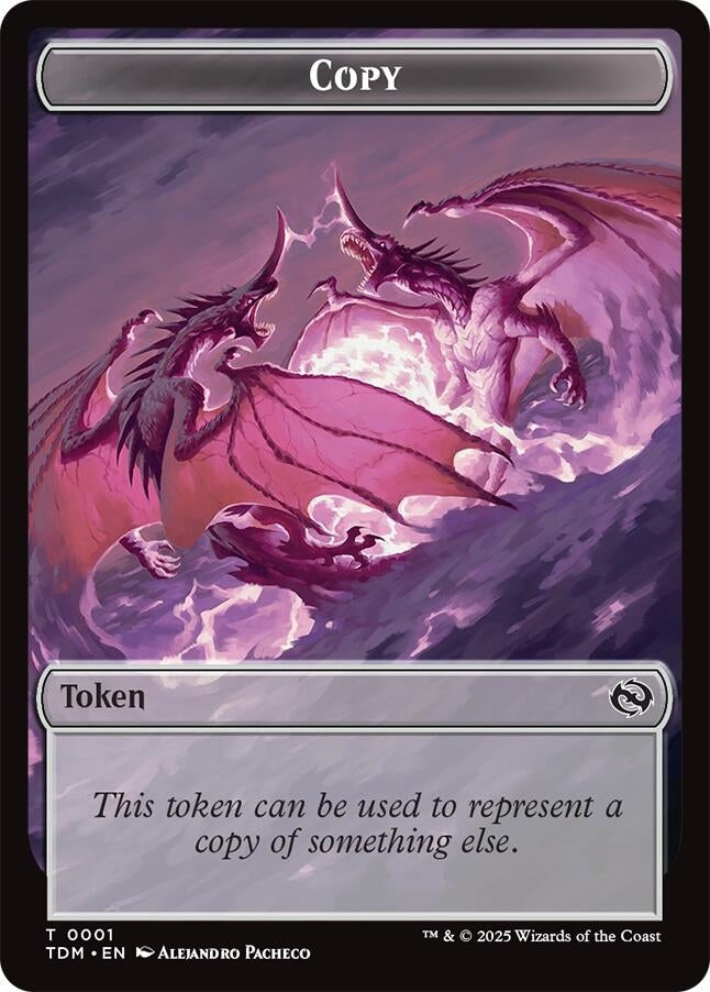 Image for Copy // Dragon (0014) Double-Sided Token (1 // 14) (Commander: Tarkir: Dragonstorm) - Magic: The Gathering