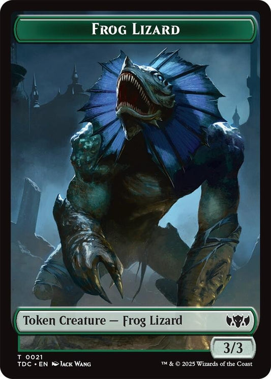 Image for Frog Lizard // Dragon (0014) Double-Sided Token (21 // 14) (Commander: Tarkir: Dragonstorm) - Magic: The Gathering
