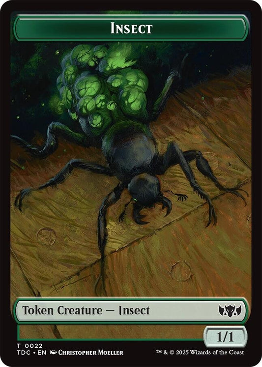 Image for Insect (0022) // Zombie Druid Double-Sided Token (22 // 10) (Commander: Tarkir: Dragonstorm) - Magic: The Gathering