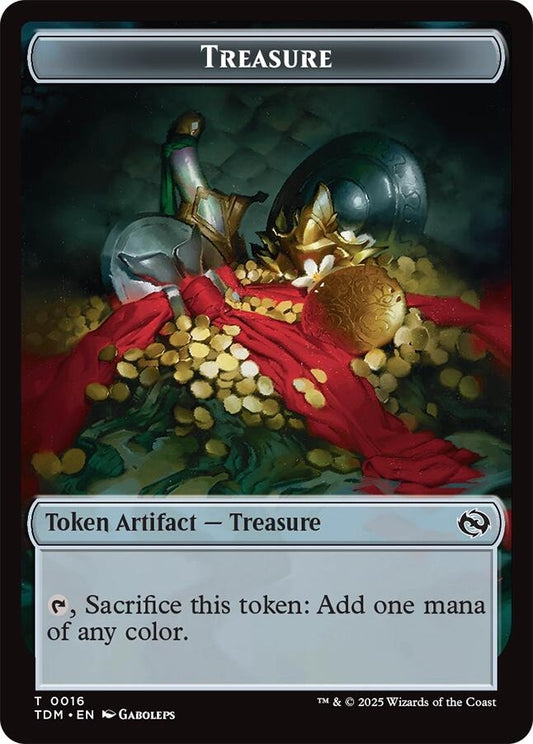 Image for Treasure // Zombie Druid Double-Sided Token (16 // 10) (Commander: Tarkir: Dragonstorm) - Magic: The Gathering