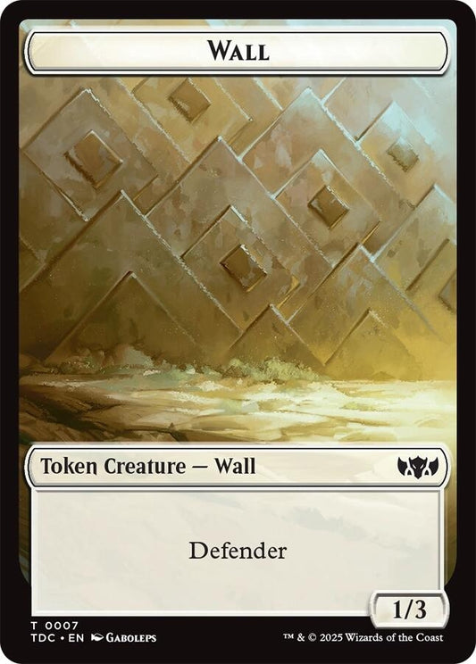 Image for Wall // Spider Double-Sided Token (7 // 25) (Commander: Tarkir: Dragonstorm) - Magic: The Gathering