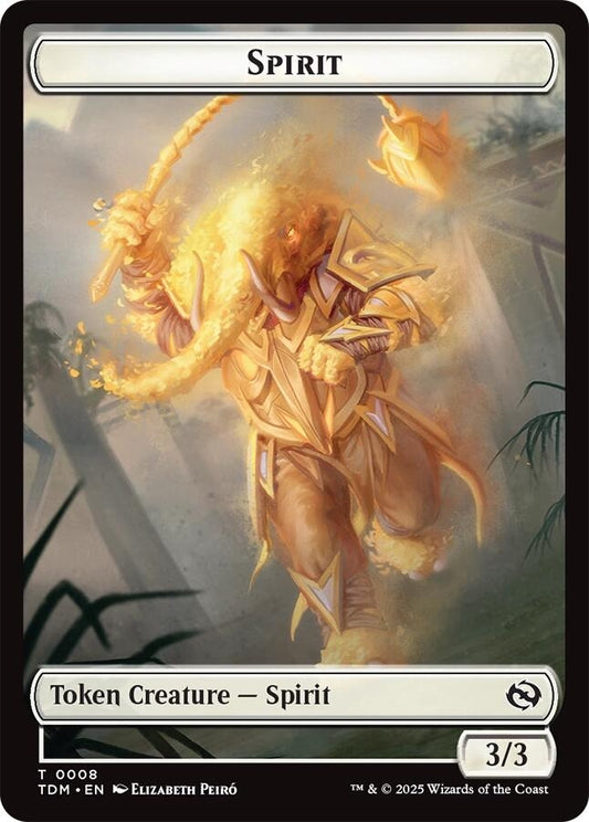 Image for Spirit (0008) // Spirit (0009) Double-Sided Token (8 // 9) (Tarkir: Dragonstorm) - Magic: The Gathering