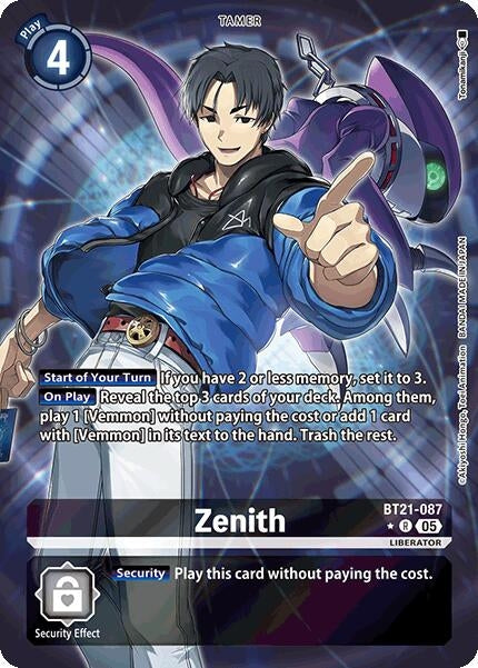 Image for Zenith (Alternate Art) (BT21-087 R) (World Convergence) - Digimon Card Game