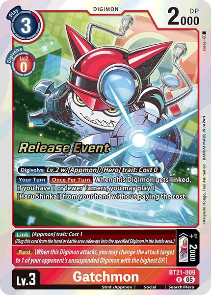 Image for Gatchmon (BT21-009 R) (World Convergence Release Event Cards) - Digimon Card Game